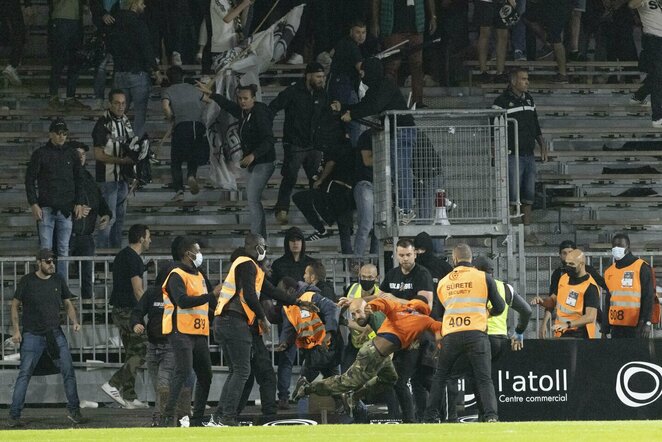 „Angers“ ir „Marseille“ sirgalių konfliktas | Scanpix nuotr.