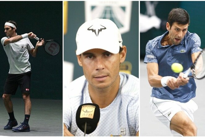 Rogeris Federeris, Rafaelis Nadalis ir Novakas Djokovičius | Scanpix nuotr.