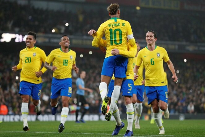 Brazilija - Urugvajus rungtynių akimirka  | Scanpix nuotr.