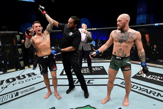 Dustinas Poirier ir Conoras McGregoras | Scanpix nuotr.
