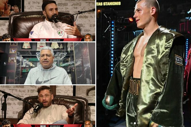 Paulas Malignaggi, Robertas Garcia, Chrisas Algireri ir Eimantas Stanionis | Organizatorių nuotr.