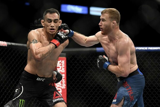 Tony Fergusonas ir Justinas Gaethje | Scanpix nuotr.