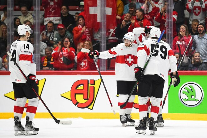 Kanada – Šveicarija rungtynių akimirka | IIHF nuotr.