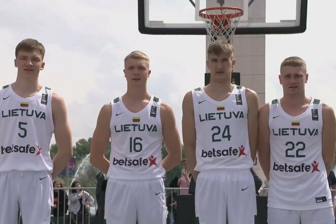 Lietuvos vaikinų U23 3x3 krepšinio rinktinė | „Stop“ kadras