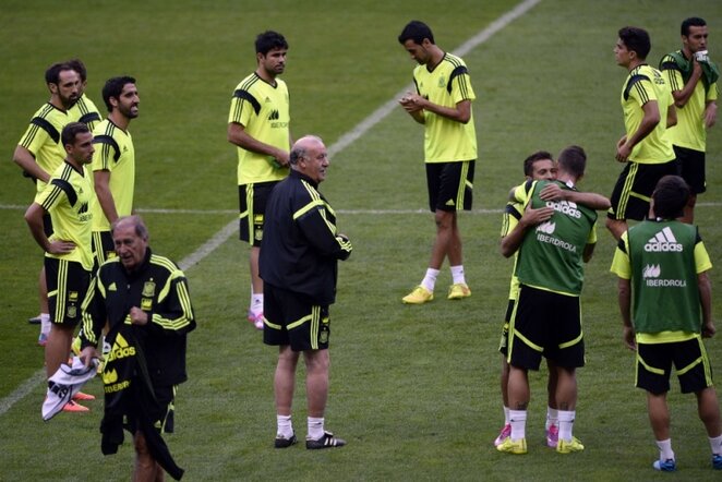 Ispanijos futbolininkų treniruotė | AFP/Scanpix nuotr.