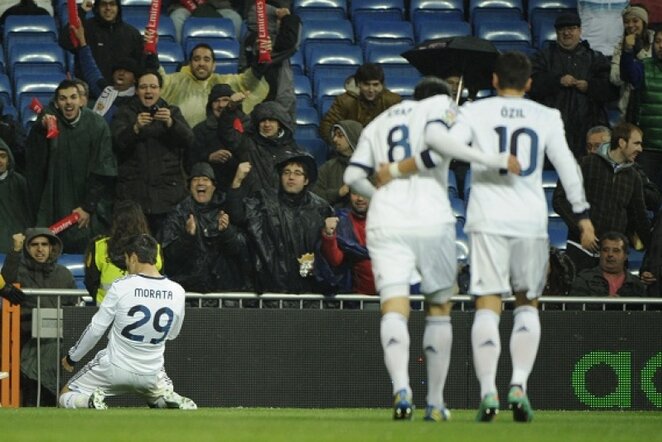 Madrido „Real“ futbolininkai po pirmojo pelnyto įvarčio | AFP/Scanpix nuotr.
