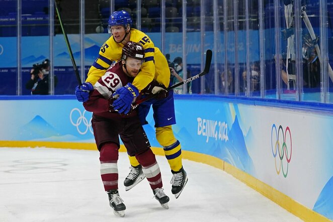 Latvija – Švedija rungtynių akimirka | Scanpix nuotr.