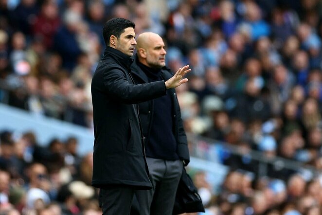 Mikelis Arteta ir Pepas Guardiola | Scanpix nuotr.