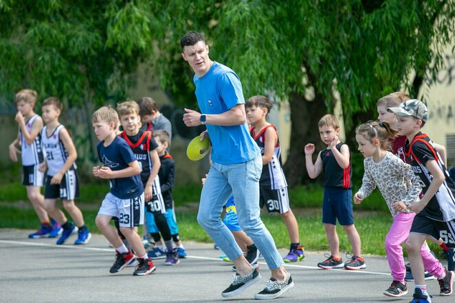 Žygimantas Janavičius apsilankė SKM stovykloje | Sauliaus Čirbos nuotr.