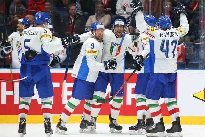 Austrų ir italų rungtynės | IIHF nuotr.