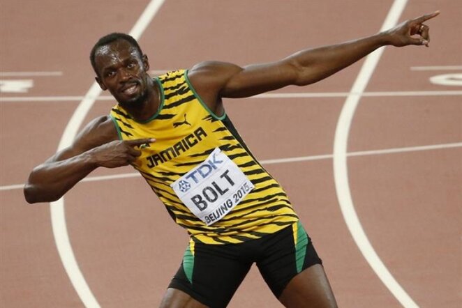 Usainas Boltas džiaugiasi pergale | Reuters/Scanpix nuotr.