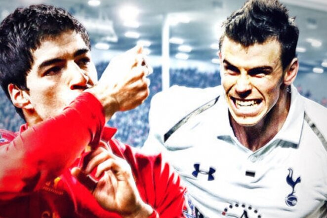 Luisas Suarezas (kairėje) ir Garethas Bale‘as (dešinėje) |  SkySports.com nuotr.