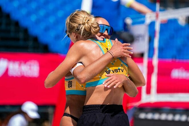 Ieva Dumbauskaitė ir Gerda Grudzinskaitė („Volleyball World“ nuotr.) | Organizatorių nuotr.
