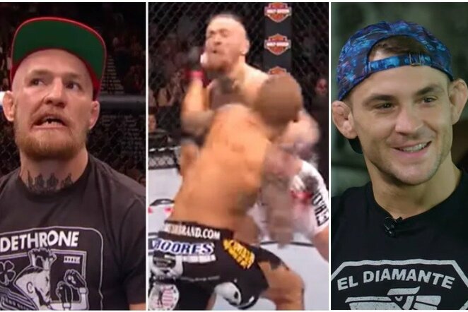 Conoras McGregoras ir Dustinas Poirier | Youtube.com nuotr.