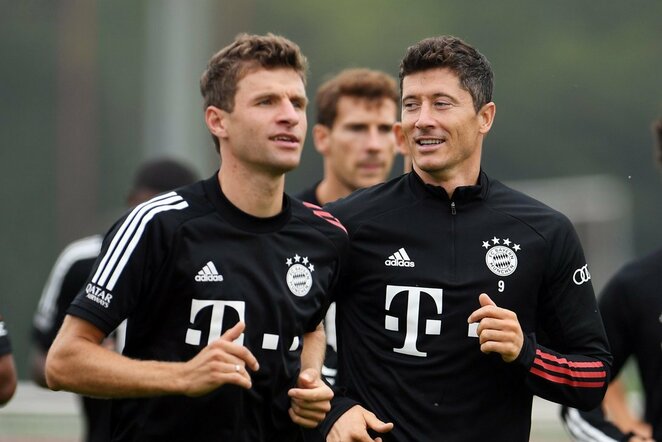 Thomas Mulleris ir Robertas Lewandowskis | Scanpix nuotr.