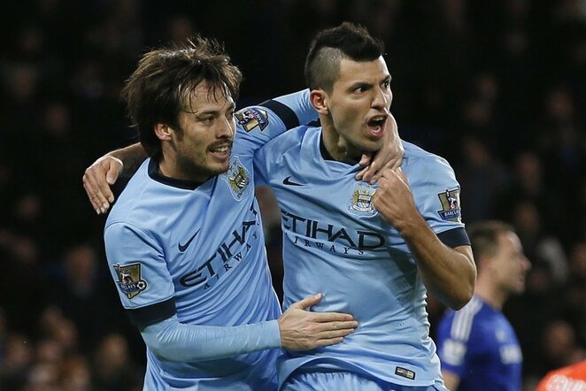 Davidas Silva ir Sergio Aguero | Scanpix nuotr.