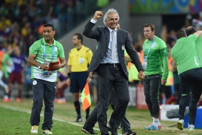 Alžyro treneris džiaugiasi įvarčiu | AFP/Scanpix nuotr.