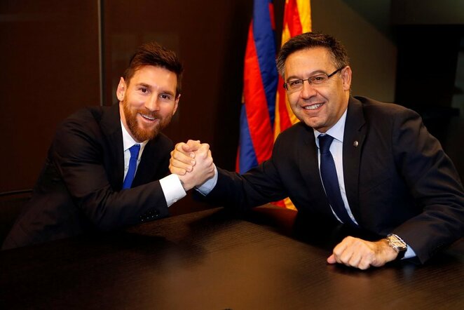 Lionelis Messi ir Josepas Bartomeu | Scanpix nuotr.