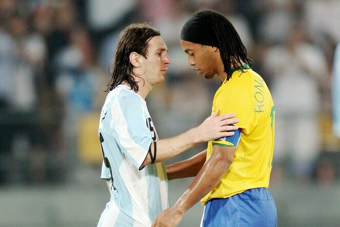 Lionelis Messi ir Ronaldinho | Scanpix nuotr.