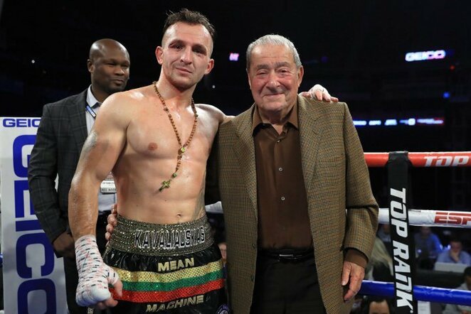 Egidijus Kavaliauskas ir Bobas Arumas | „Top Rank“ nuotr.