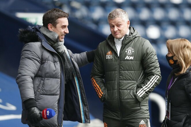 Gary Neville'as ir Ole Gunnaras Solskjaeras | Scanpix nuotr.