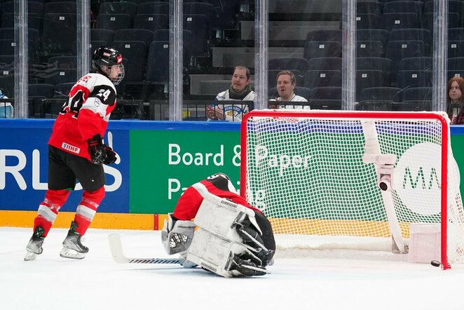 Čekijos – Austrijos rungtynių akimirka | IIHF nuotr.