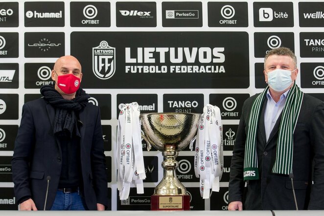 Optibet LFF supertaurės spaudos konferencija | LFF nuotr.