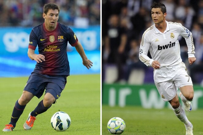 Lionelis Messi ir Cristiano Ronaldo | AFP/Scanpixn nuotr.