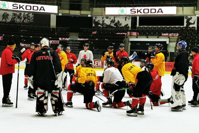 Lietuvos U-20 rinktinės treniruotė | hockey.lt nuotr.