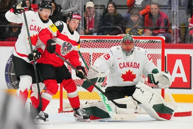 Kanada – Austrija rungtynių akimirka | IIHF nuotr.