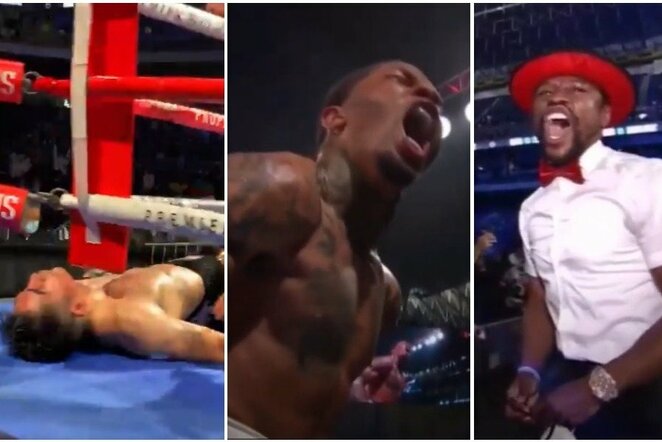 Leo Santa Cruzas, Gervonta Davisas ir Floydas Mayweatheris | Youtube.com nuotr.