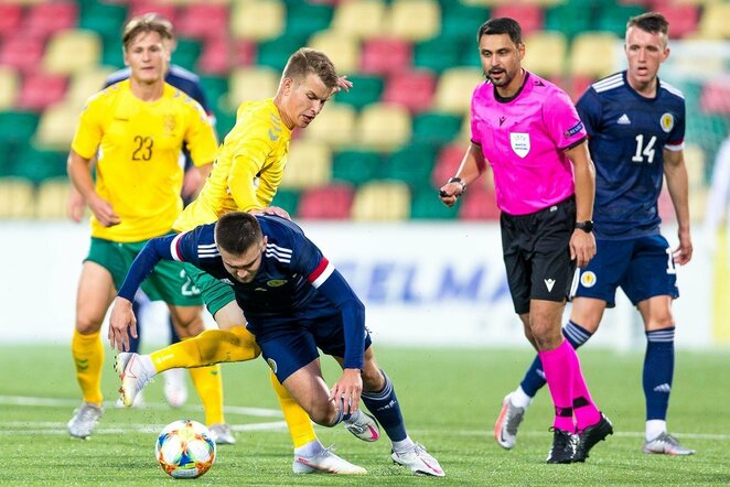 Lietuva U-21 - Škotija U-21 rungtynių akimirka | lff.lt nuotr.