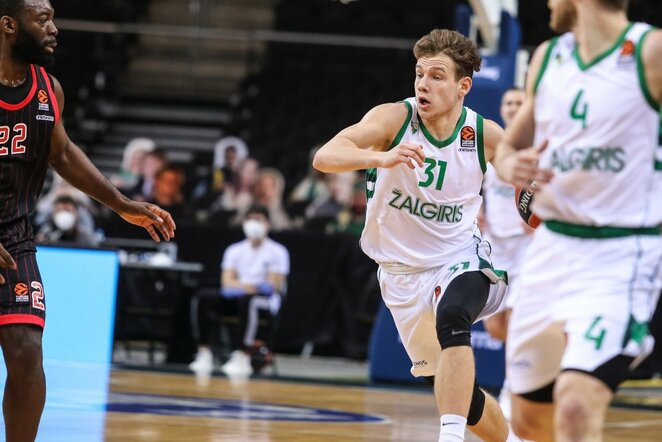„Žalgiris“ – „Olympiacos“ rungtynių akimirka | Eriko Ovčarenko / BNS foto nuotr.