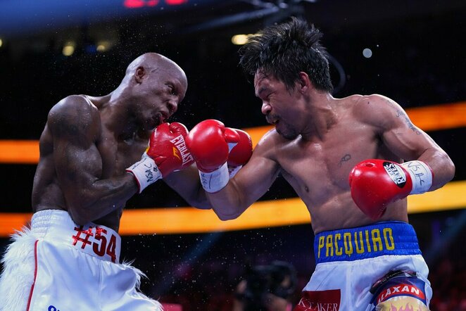 Yordenis Ugas ir Manny Pacquiao | Scanpix nuotr.