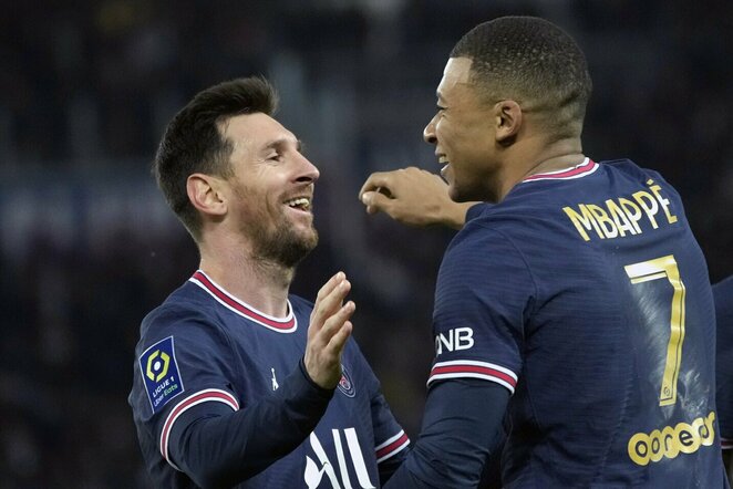 Lionelis Messi ir Kylianas Mbappe | Scanpix nuotr.