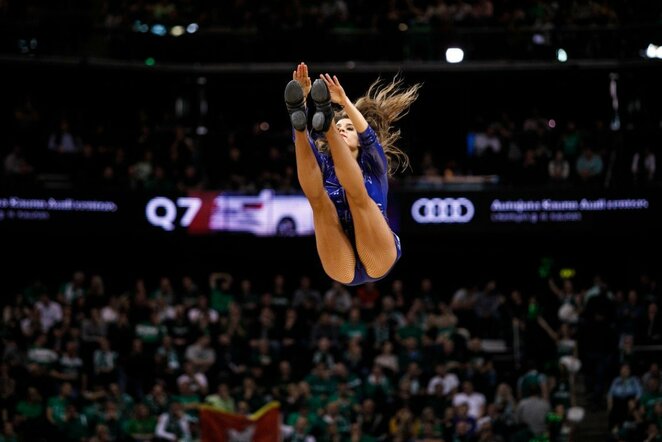 Kauno „Žalgirio“ šokėjos | Roko Lukoševičiaus/BNS Foto nuotr.