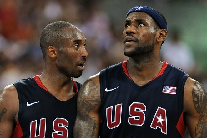 Kobe Bryantas ir LeBronas Jamesas 2008 m. | Scanpix nuotr.