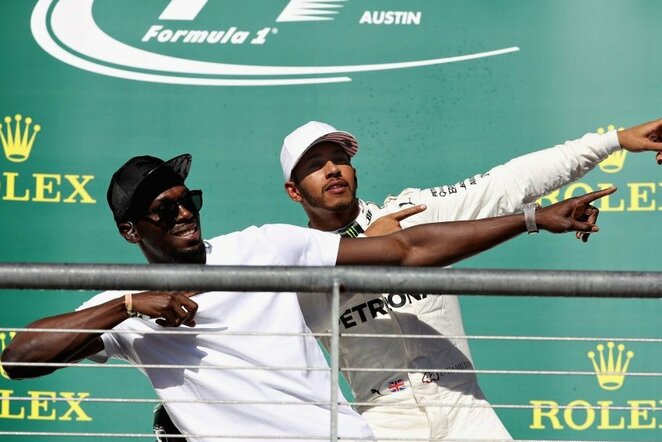 Lewisas Hamiltonas ir Usainas Boltas | Scanpix nuotr.