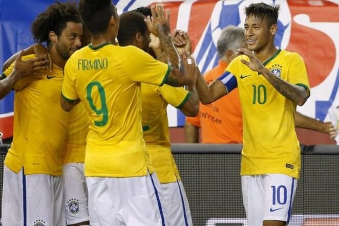 Brazilijos žaidėjai neturėjo vargo su JAV | Reuters/Scanpix nuotr.