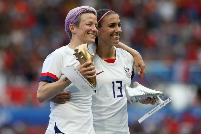 Megan Rapinoe ir Alex Morgan | Scanpix nuotr.
