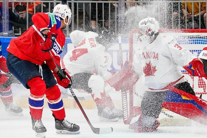 Kanados – Norvegijos rungtynių akimirka | IIHF nuotr.