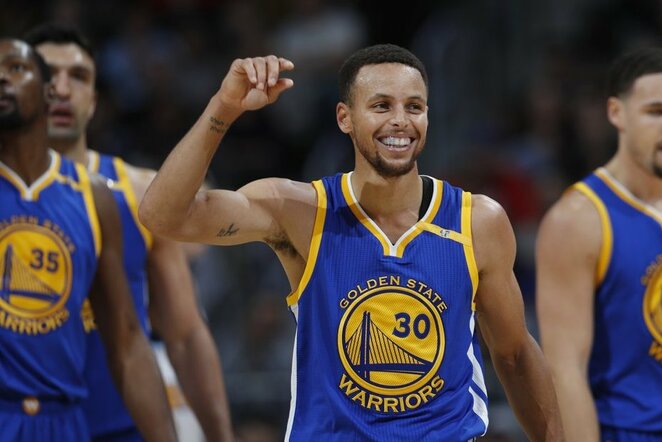 Kevinas Durantas, Stephenas Curry ir Klay'us Thompsonas | Scanpix nuotr.