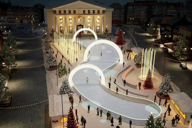 Vilniaus magiška žiemos čiuožykla įsikurs Rotušės aikštėje | Organizatorių nuotr.