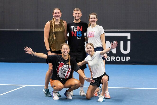 Lietuvos moterų teniso rinktinė Vilniuje pradėjo pasirengimą Billie Jean King taurės kovoms | Sauliaus Čirbos nuotr.