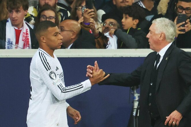 Kylianas Mbappe ir Carlo Ancelotti | Scanpix nuotr.