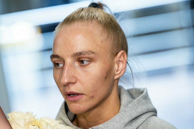 Grįžo Europos bokso čempionato bronzos medalininkė Ana Starovoitova | Pauliaus Peleckio / BNS foto nuotr.