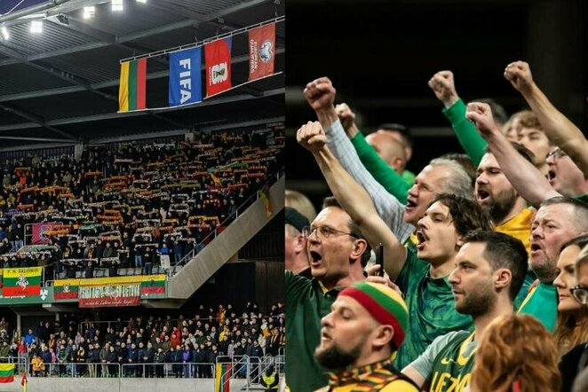 Fotomontažas: futbolo ir krepšinio rinktinių sirgaliai | futbolas.lt fotomontažas