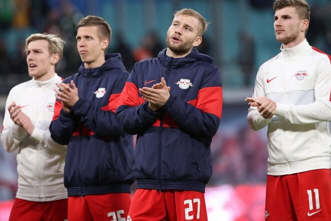 Emilis Forsbergas, Dani Olmo, Konradas Laimeris ir Timo Werneris | Scanpix nuotr.