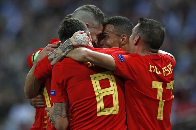 Anglija - Ispanija rungtynių akimirka  | Scanpix nuotr.