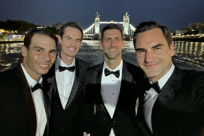 Rafaelis Nadalis, Andy Murray'us, Novakas Djokovičius ir Rogeris Federeris | „Twitter“ nuotr.